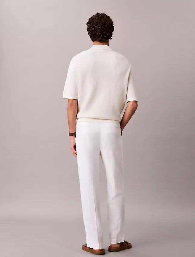 Linen Blend Pleated Pull-On Pants Linen Blend Pleated Pull-On Pants