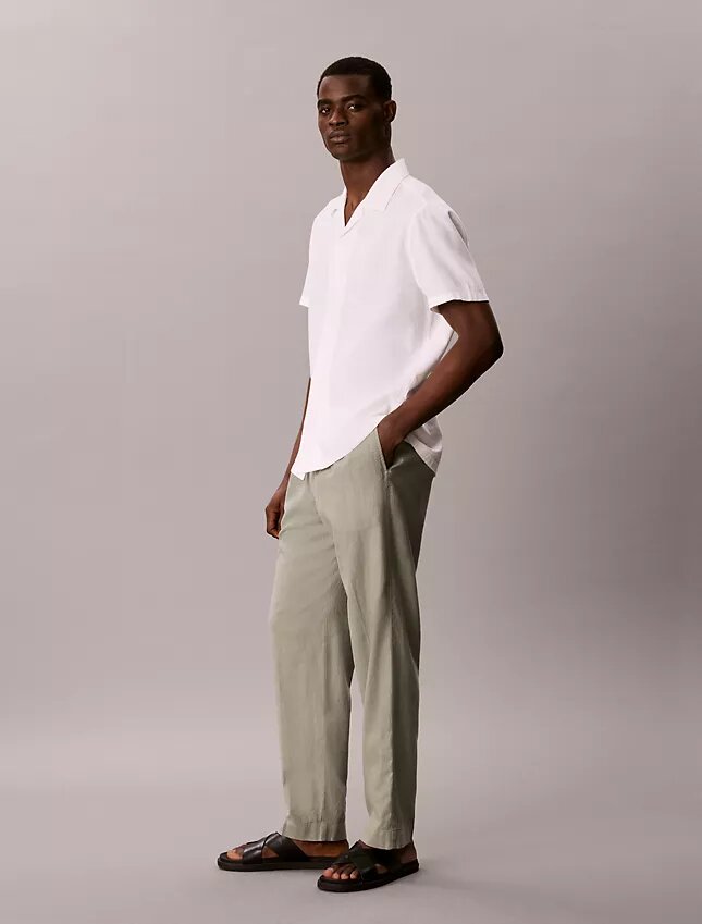 Linen Blend Pleated Pull-On Pants Linen Blend Pleated Pull-On Pants