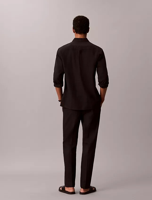 Linen Blend Pleated Pull-On Pants Linen Blend Pleated Pull-On Pants