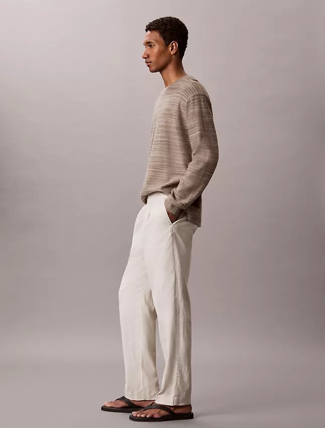 Linen Blend Pleated Pull-On Pants Linen Blend Pleated Pull-On Pants