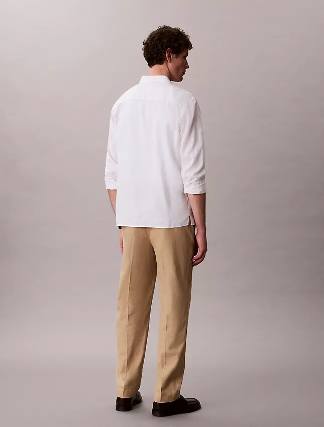 Linen Blend Pleated Pull-On Pants Linen Blend Pleated Pull-On Pants
