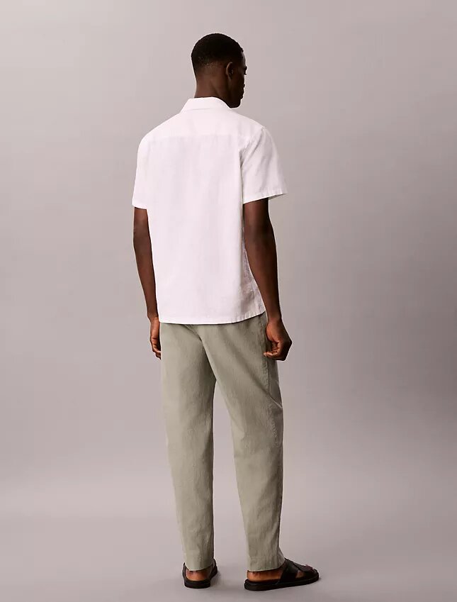 Linen Blend Pleated Pull-On Pants Linen Blend Pleated Pull-On Pants