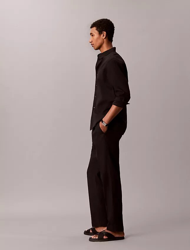 Linen Blend Pleated Pull-On Pants Linen Blend Pleated Pull-On Pants