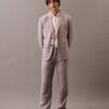 Linen Blend Pleated Trousers Linen Blend Pleated Trousers