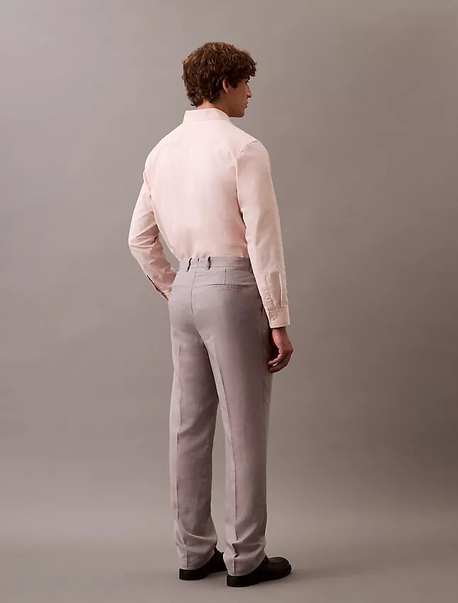Linen Blend Pleated Trousers Linen Blend Pleated Trousers