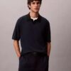 Linen Blend Polo Sweater