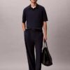 Linen Blend Polo Sweater