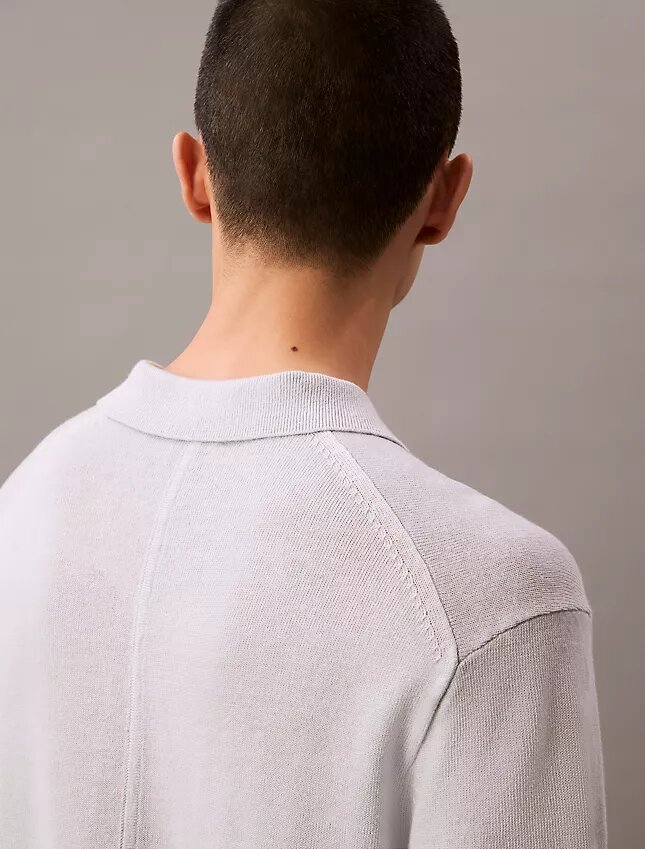 Linen Blend Polo Sweater Linen Blend Polo Sweater