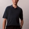 Linen Blend Polo Sweater Linen Blend Polo Sweater