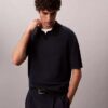 Linen Blend Polo Sweater