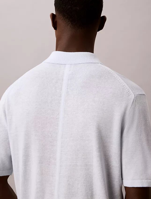 Linen Blend Polo Sweater Linen Blend Polo Sweater