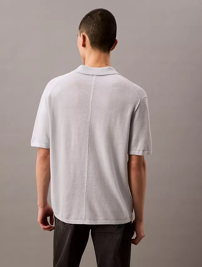 Linen Blend Polo Sweater Linen Blend Polo Sweater
