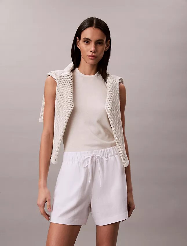 Linen Blend Pull-On Shorts Linen Blend Pull-On Shorts