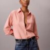 Linen Blend Relaxed Button-Down Shirt