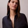 Linen Blend Relaxed Button-Down Shirt