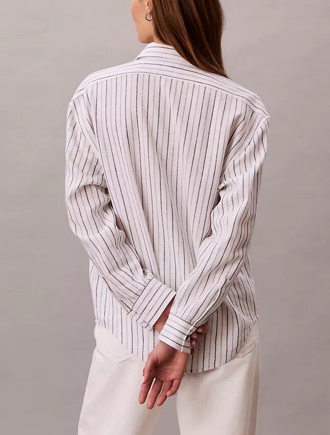Linen Blend Relaxed Button-Down Shirt Linen Blend Relaxed Button-Down Shirt