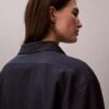 Linen Blend Relaxed Button-Down Shirt