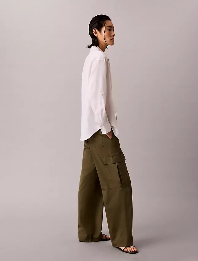 Linen Blend Relaxed Button-Down Shirt Linen Blend Relaxed Button-Down Shirt