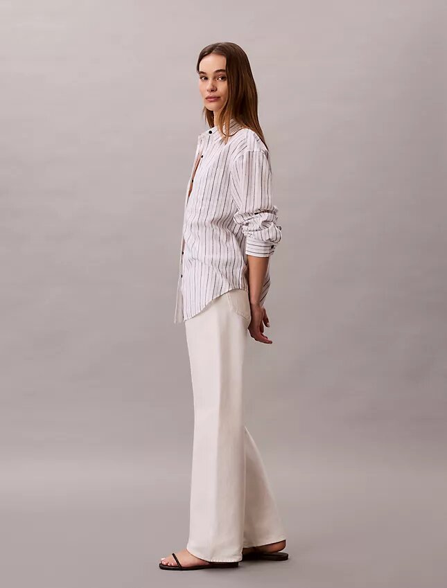 Linen Blend Relaxed Button-Down Shirt Linen Blend Relaxed Button-Down Shirt