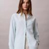 Linen Blend Relaxed Button-Down Shirt Linen Blend Relaxed Button-Down Shirt
