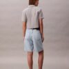 Linen Blend Relaxed Denim Bermuda Shorts Linen Blend Relaxed Denim Bermuda Shorts