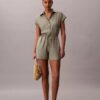 Linen Blend Romper Linen Blend Romper