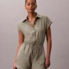 Linen Blend Romper Linen Blend Romper