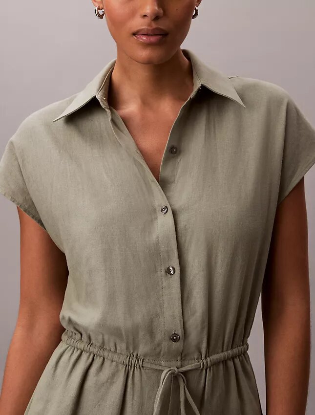 Linen Blend Romper Linen Blend Romper