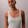 Linen Blend Scoop Neck Midi Dress Linen Blend Scoop Neck Midi Dress