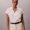 Linen Blend Short Sleeve Classic Shirt Linen Blend Short Sleeve Classic Shirt