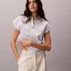Linen Blend Short Sleeve Top Linen Blend Short Sleeve Top