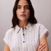 Linen Blend Short Sleeve Top Linen Blend Short Sleeve Top
