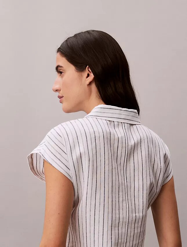 Linen Blend Short Sleeve Top Linen Blend Short Sleeve Top