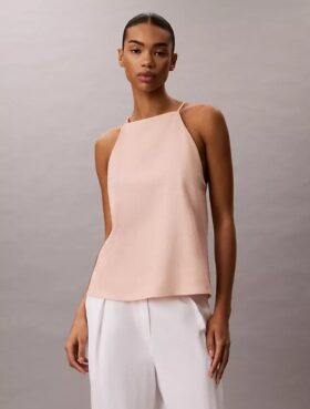 Linen Blend Sleeveless Top