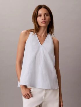 Linen Blend Sleeveless Top