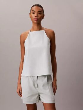 Linen Blend Sleeveless Top