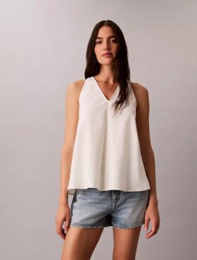 Linen Blend Sleeveless Top