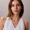 Linen Blend Sleeveless Top