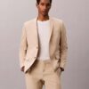 Linen Blend Slim Blazer Linen Blend Slim Blazer