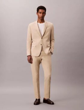 Linen Blend Slim Blazer Linen Blend Slim Blazer