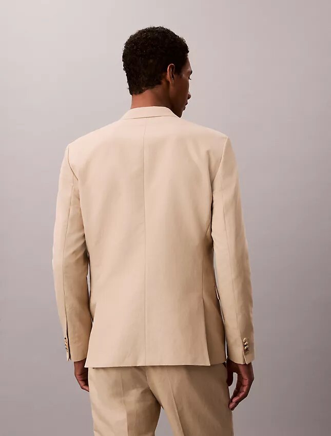 Linen Blend Slim Blazer Linen Blend Slim Blazer