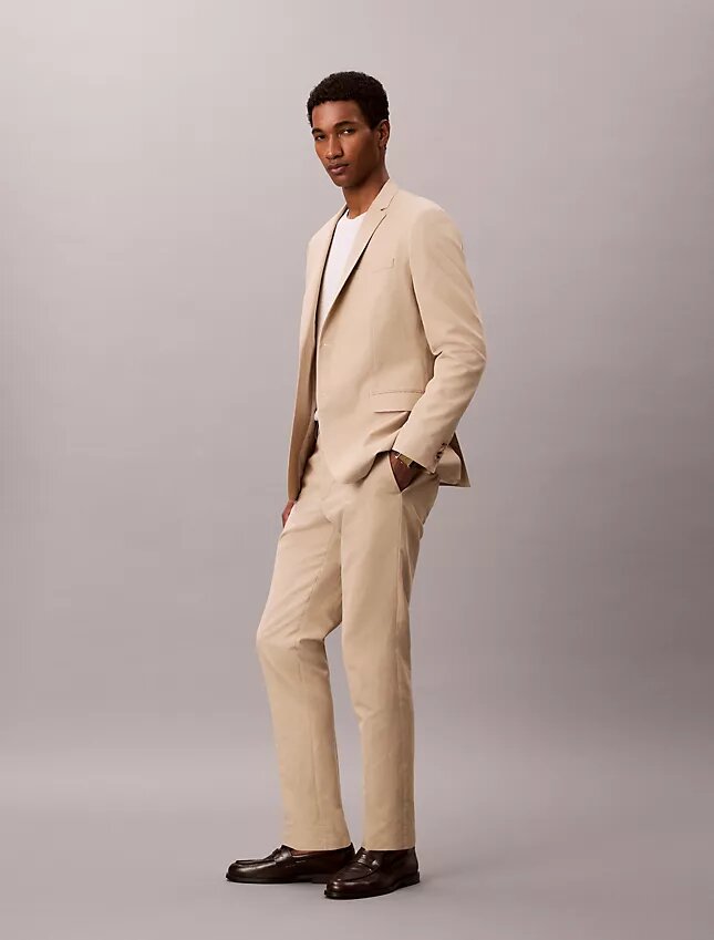 Linen Blend Slim Blazer Linen Blend Slim Blazer