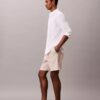 Linen Blend Stripe Shorts