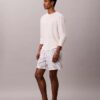 Linen Blend Stripe Shorts