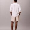 Linen Blend Stripe Shorts
