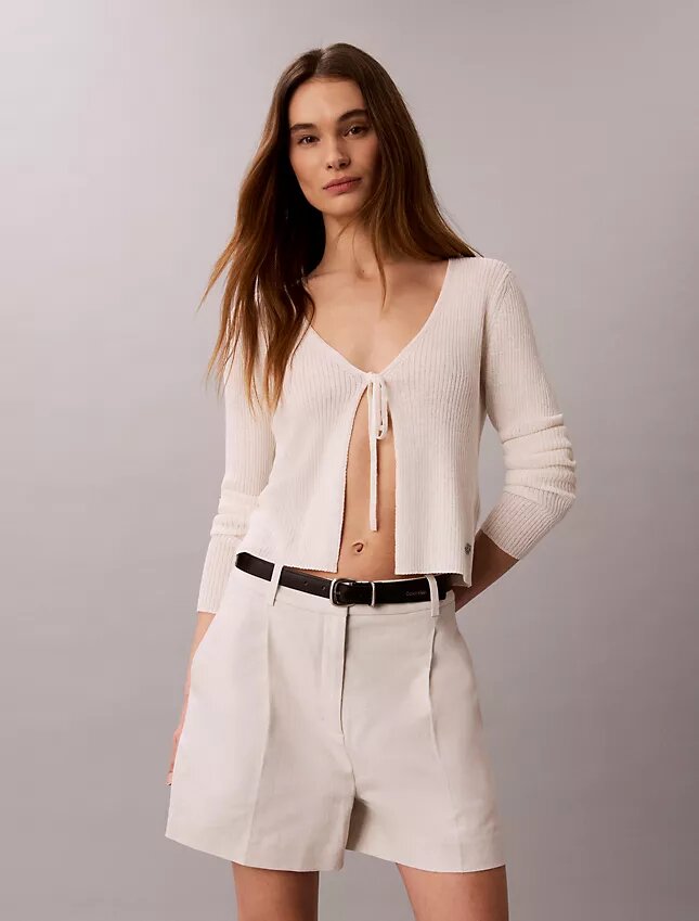 Linen Blend Tailored Shorts Linen Blend Tailored Shorts