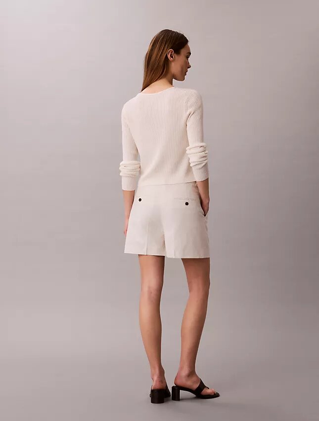 Linen Blend Tailored Shorts Linen Blend Tailored Shorts