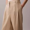 Linen Blend Tailored Wide Leg Pants Linen Blend Tailored Wide Leg Pants