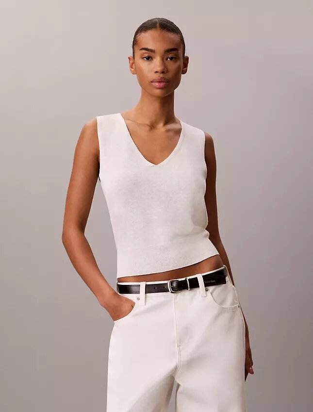 Linen Blend Tank Top Linen Blend Tank Top