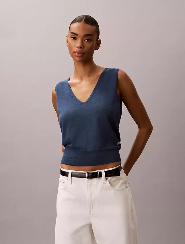Linen Blend Tank Top Linen Blend Tank Top